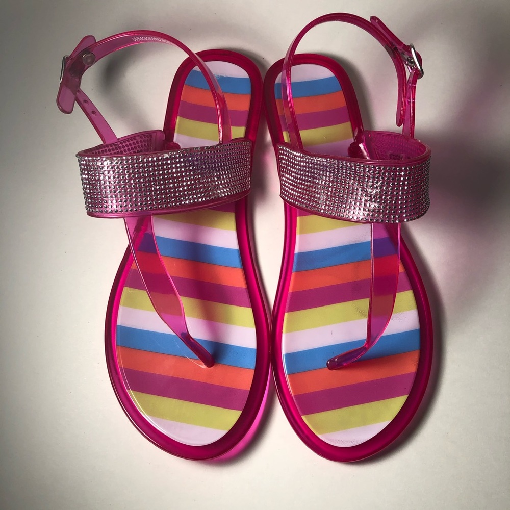 No brand jelly sandals t-strap thong Size 5/6.